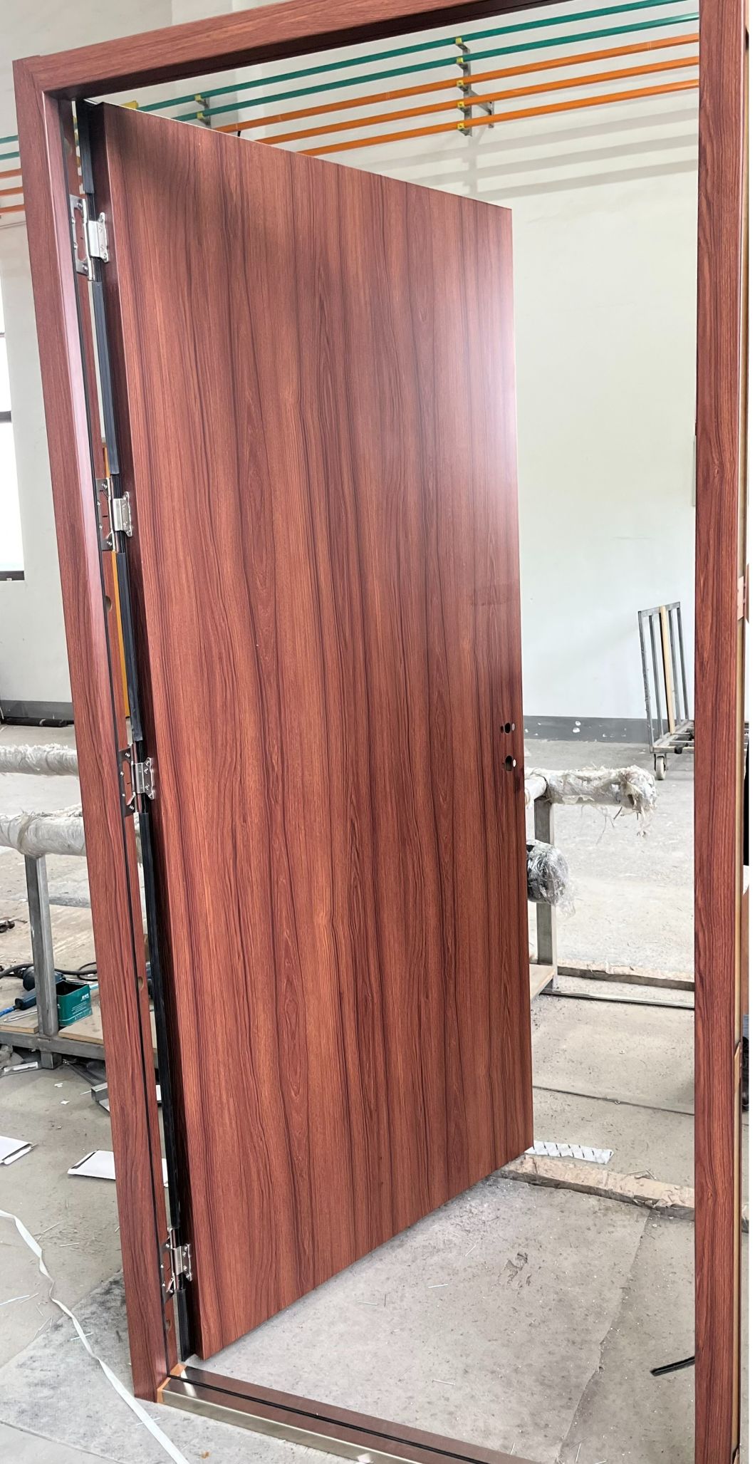 Modern Fancy Simple Design Pre-Hung Exterior Security Steel Front Entry Doors for House