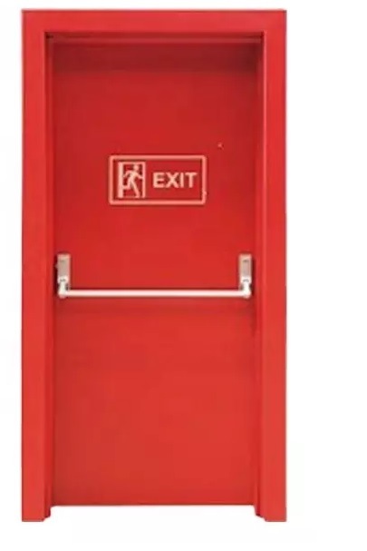 Push Bar Single Leaf Security Fireproof Exit Metal Door Hotel School Hospital Building Factory Gate Prices
