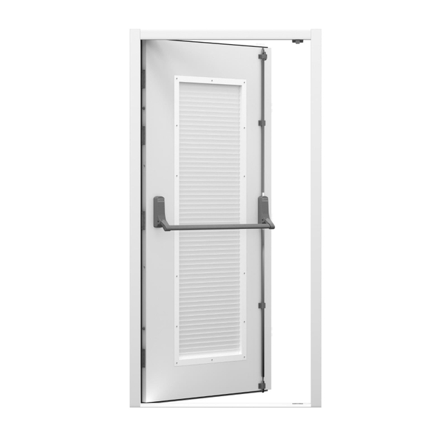 Louver Fire Rated Doors with Glass Glazed Fireproof Doors Security Doors