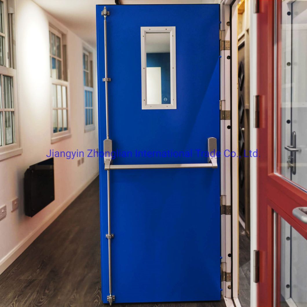 Louver Fire Rated Doors with Glass Glazed Fireproof Doors Security Doors