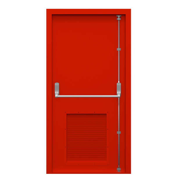Interior Fire Rated Escape Flush Door Single Leaf Metal Steel Material Fireproof Doors