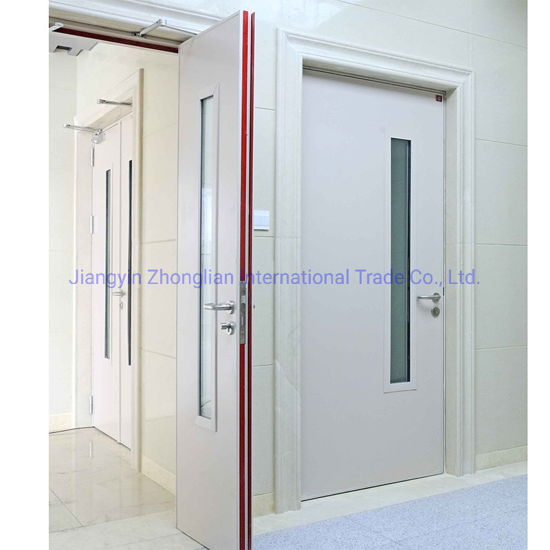 Interior One Two Three Hour Fire Rated Escape Flush Door Single Leaf Metal Steel Material Fireproof Doors