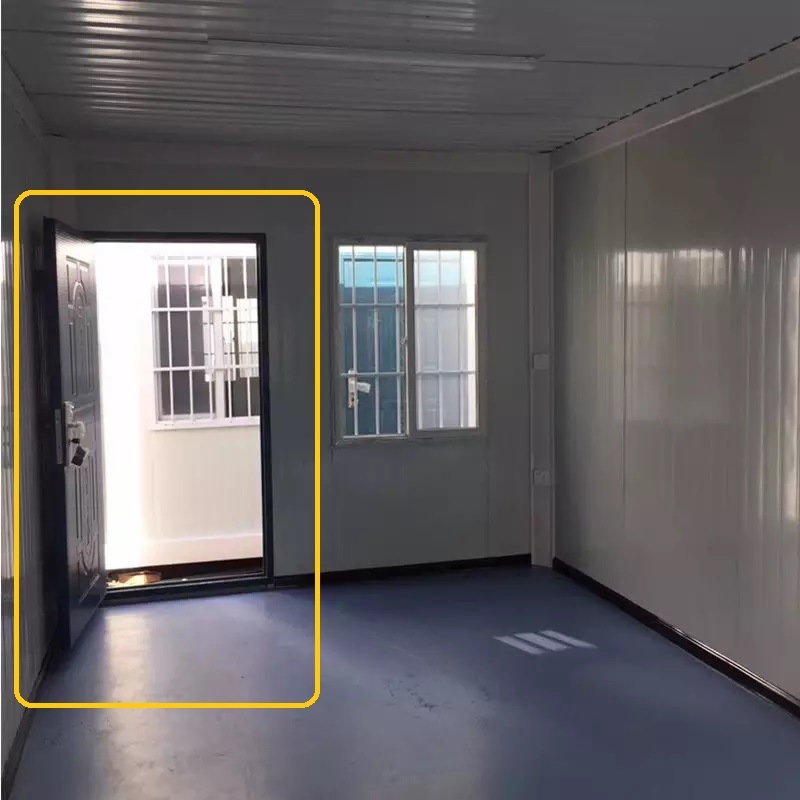 Best Selling Finished Easy Quick Assembly Movable Container House Prehung Steel Door
