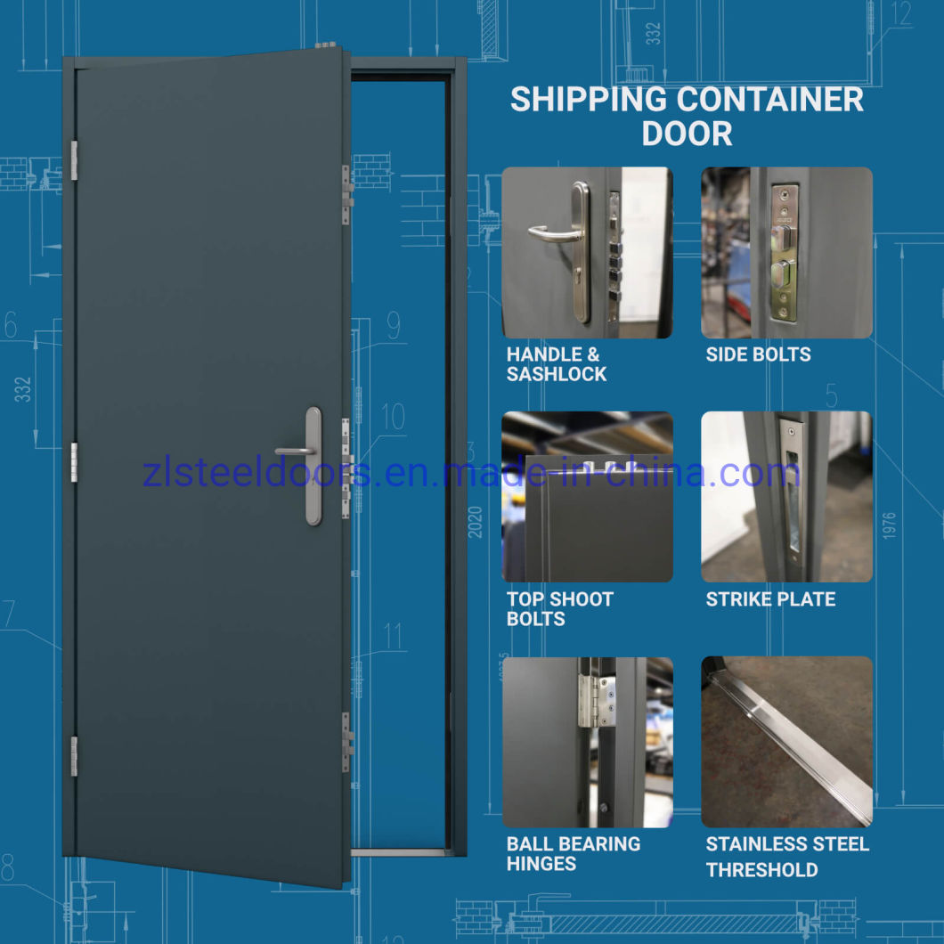 Hollow Metal Doors 20FT 40FT Prefabricated Modular Container Steel Doors Container Security Doors Windows