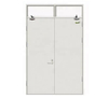 Metal Double Leaf Customized 1 Hour Fire Proof Door with Push Bar