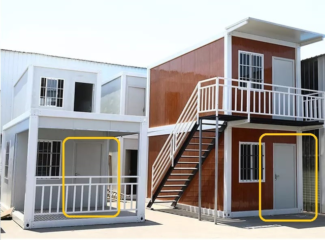 Best Selling Finished Easy Quick Assembly Movable Container House Prehung Steel Door