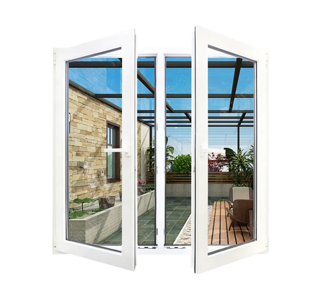 Home Replacement Double Glazed White UPVC Sliding Windows with Grill