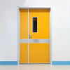 Wholesale Price Glass Window Wood Look Flush Design Interior Hospital Room Door