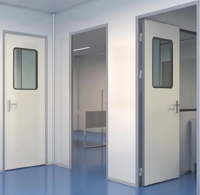 High Quality Galvanized Steel Customized Color Design Medical Swing Clean Room Door