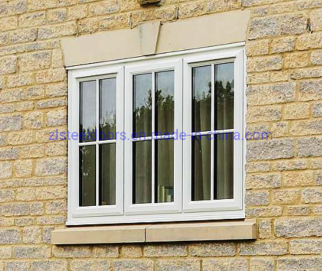 European Double Glazed UPVC PVC Sliding Windows with Grilled Design and Mosquito Net for House Windows