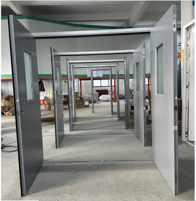 Double Swing Steel Fire Rated Doors Fire-Proof Metal Door