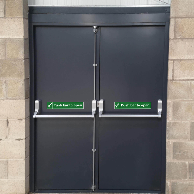 Bespoke Emergency Exit Panel Door Steel Fire Proof Door with Panic Push Bar