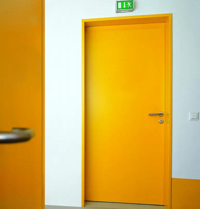 Double Doors Prehung Door Galvanized Steel Material Aluminum Rock Wool Insulation