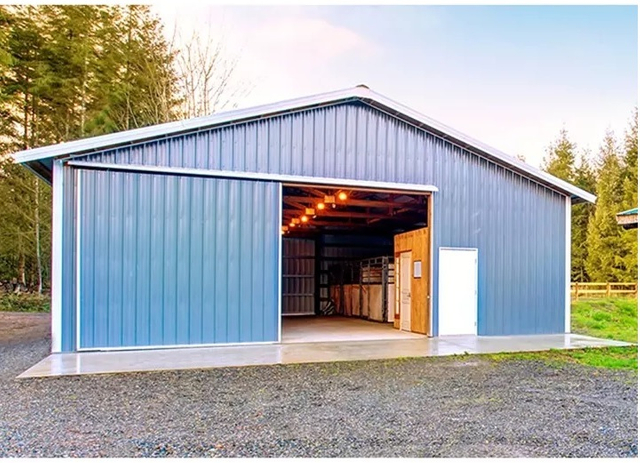 Steel Frame Construction Pole Barn Prehung Door Metal Building Steel Structure Shed Workshop Steel Door
