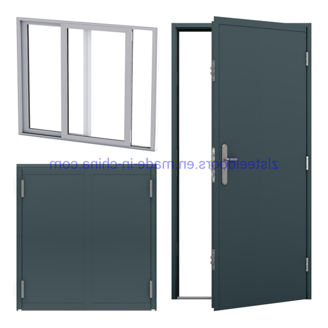 2.0mm Galvanized Steel Shipping Container Doors for Container House High Quality Security Doors Windows
