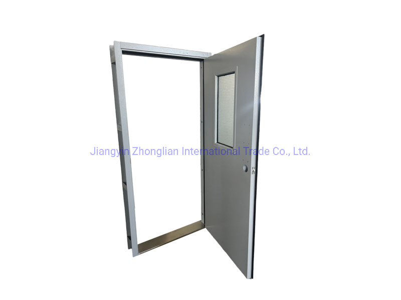 New Design Custom Made Fireproof Steel Door with Escape Lock with Glazing for USA
