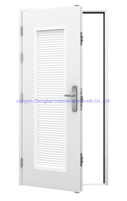 Steel Security Door with Glazing, Louvers, Door Furniture for Commercial, Residential & Industrial Buildings.