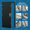 2021 New Style Iron Single Design Quality Steel Kitchen Doors