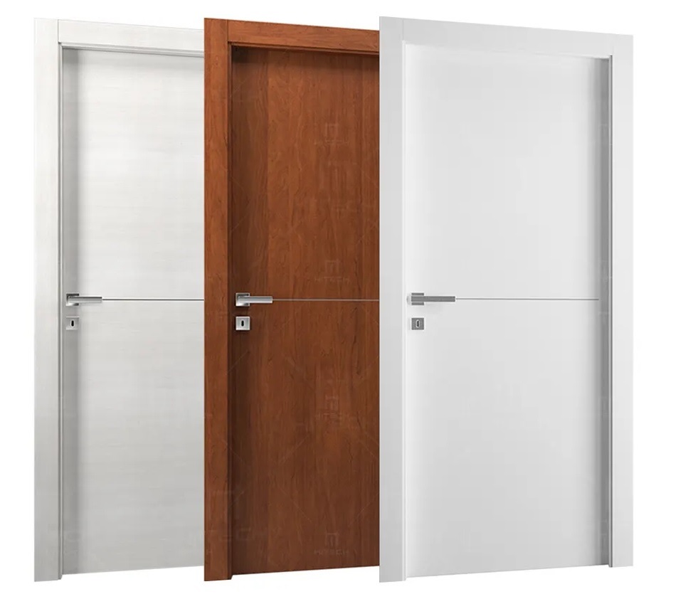 New Design Simple Wooden Interior Door House Villa Room Single Door in American