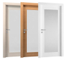 Interior Doors with Glass White Simple Door Soundproof Door for Hotel Bedroom