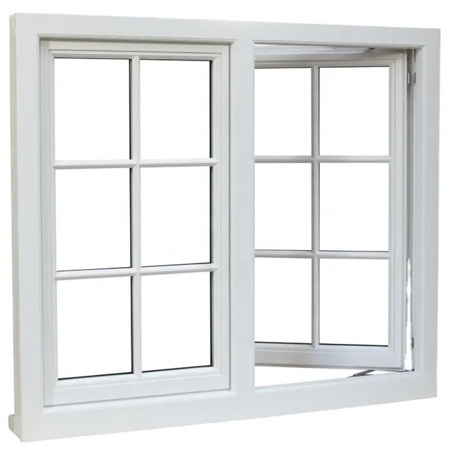 Modern Fireproof and Dustproof Hurricane Impact Tempered Glass Pvccasem Ent Window