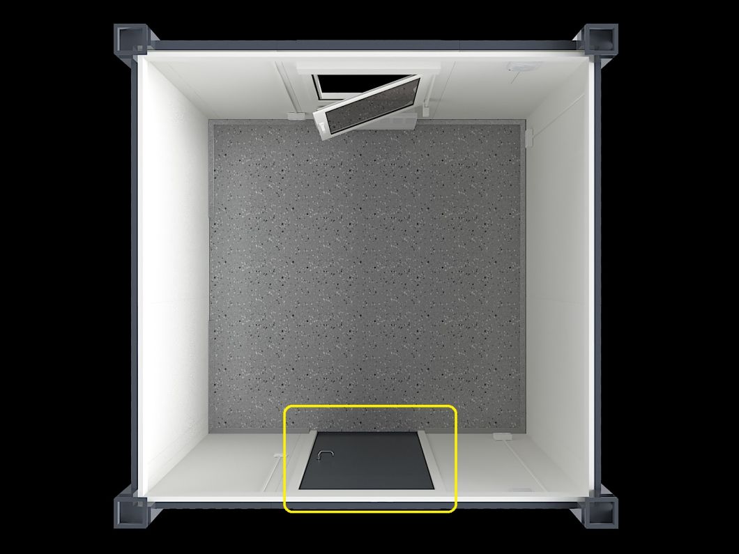 10′ Office Container Steel Door with High Level Security