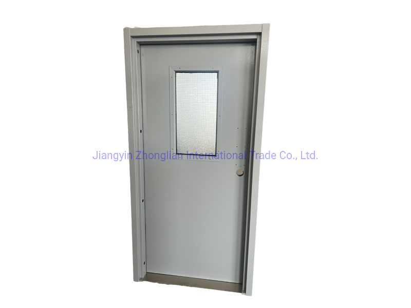 Custom Made Double Steel Fire Door with Glazing Escape Lock