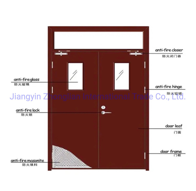 Fire Fighting Access Metal Double Leaf Fireproof Door