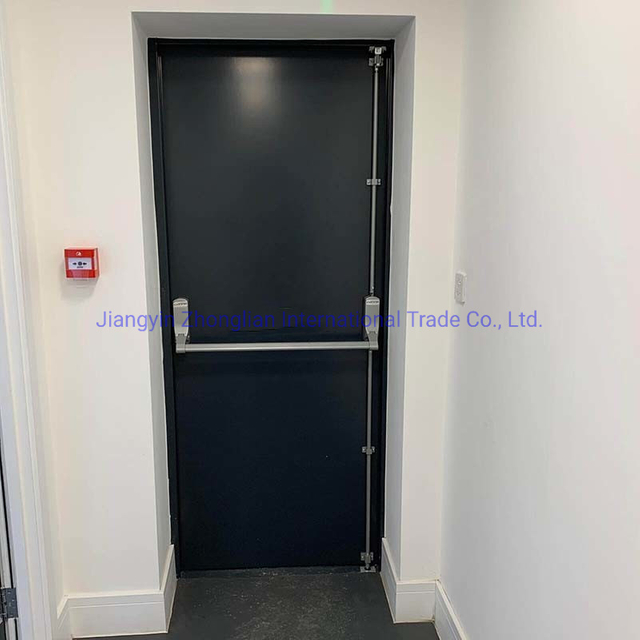 Swing Security Fireproof Iron Emergency Exit Entry Fire Rated Steel Door
