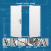 High Security Steel Double Door with All Accessories