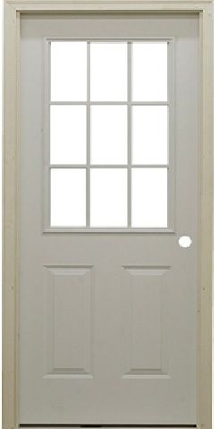 Steel Half Lite Security Door Tempered Glass Door