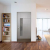 European Modern Style Glass Inserted Steel Security Door Exterior Front Main Entry Door for House
