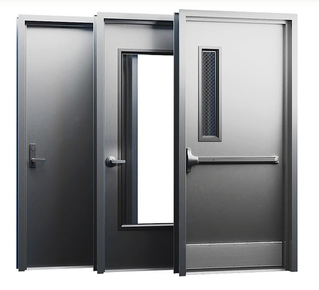 School Emergency Doors Steel Fire Door Louver Door