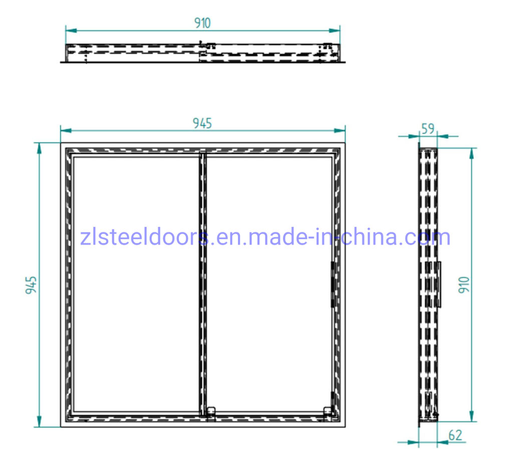 European 945*945 Aluminium Windows Container Sliding Window Glazing Units PVC Windows Set