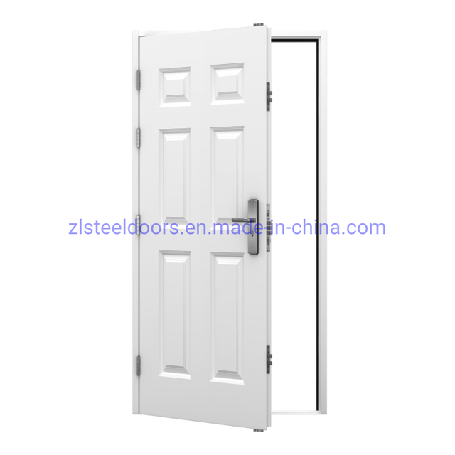 6 Panel Steel Metal Entry Front Door Exterior Interior Security Doors for Vella Entrance and Bedroom