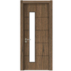 Wholesale Price Glass Window Wood Look Flush Design Interior Hospital Room Door
