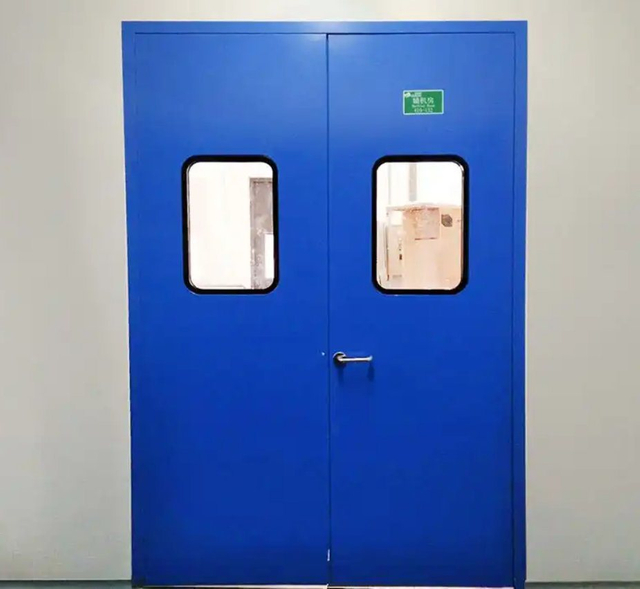 China Supplier Rock Wool 1.5mm Cleanroom Door Double Swing Door