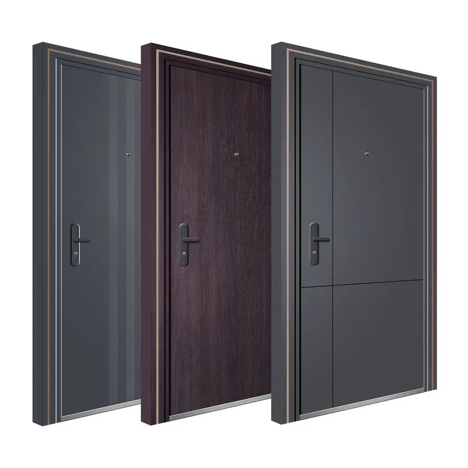 Latest Fancy Design External Security Iron Door Exterior Safety Metal Exterior Doors