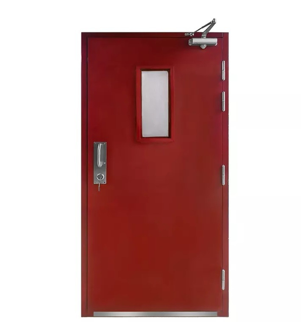 Wholesale Fire Door 1.5hr Escape Passage Safety Fire Door School Fireproof Steel Door with Window