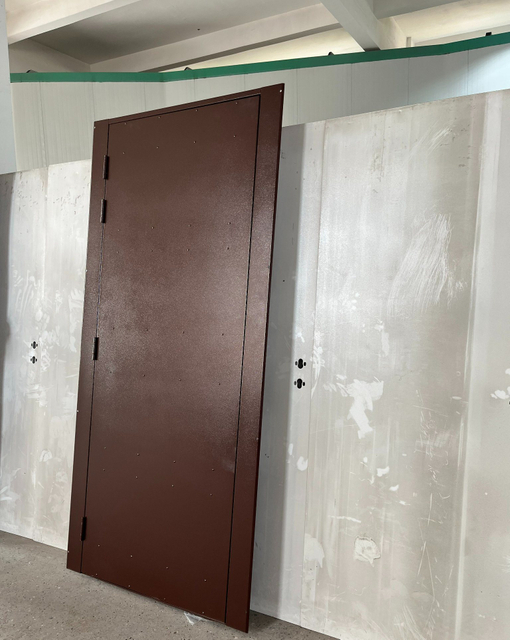 Factory Direct Supply Steel Door with Rivet Decoration