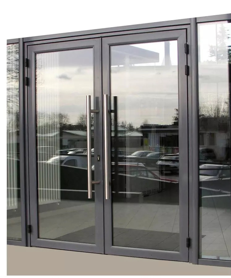 Double Front Entry Doors with Windows French Main Modern Steel Door Design