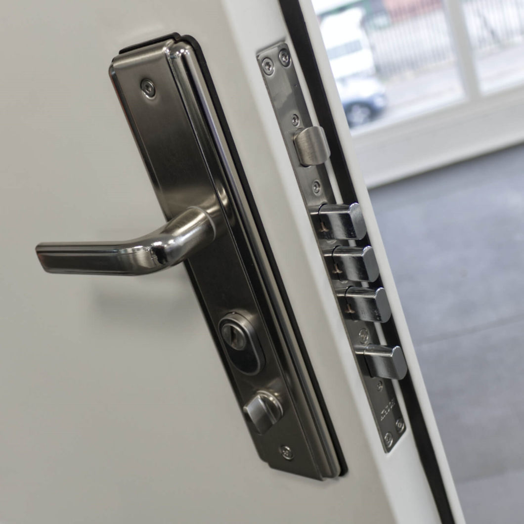 High Security Glazed Steel Doors Glass Doors Shop Front Doors with 19 Point Locking System