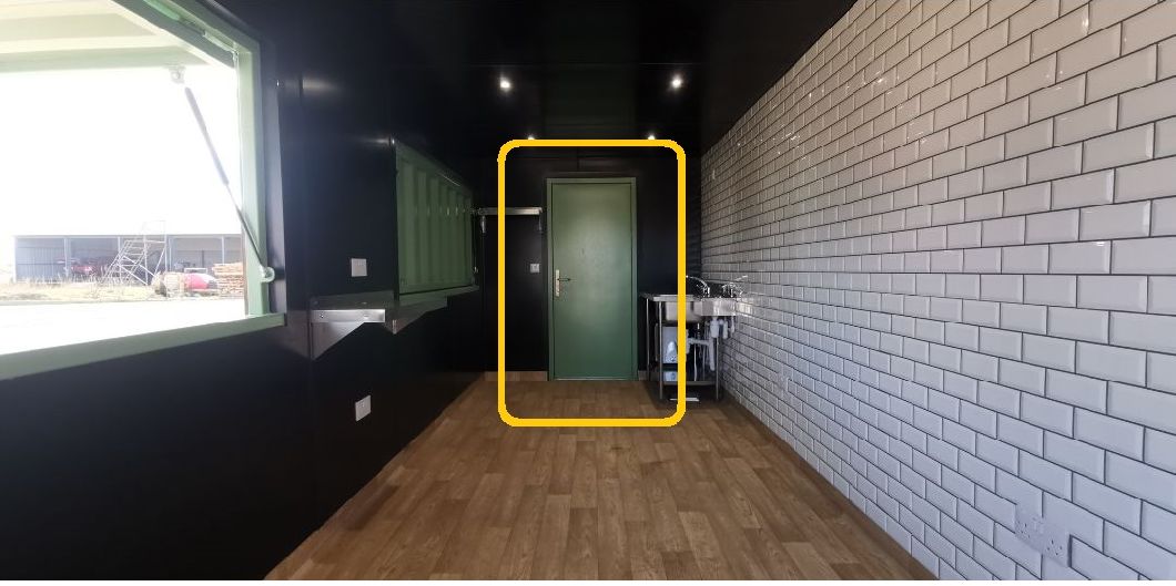 Portable Container Cafe Shop Snack Shop Steel Door