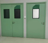 Green Color Cheap Price Factory Double Open Swing Fast Door Clean Room Door