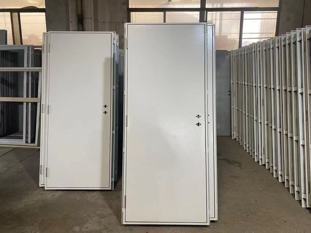 Zl Doors Factory Direct Sale Entrance Exterior Security Metal Commercial Steel Exterior Doors with Frame Hotel Us Canada Market