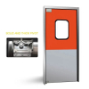 Automatic Closing Steel Double Leaf Restaurant Kitchen Traffic Swing Doors