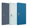 Interior 1.5h Fire Rated Escape Flush Door Single Leaf Metal Steel Material Fireproof Door Sample Customization