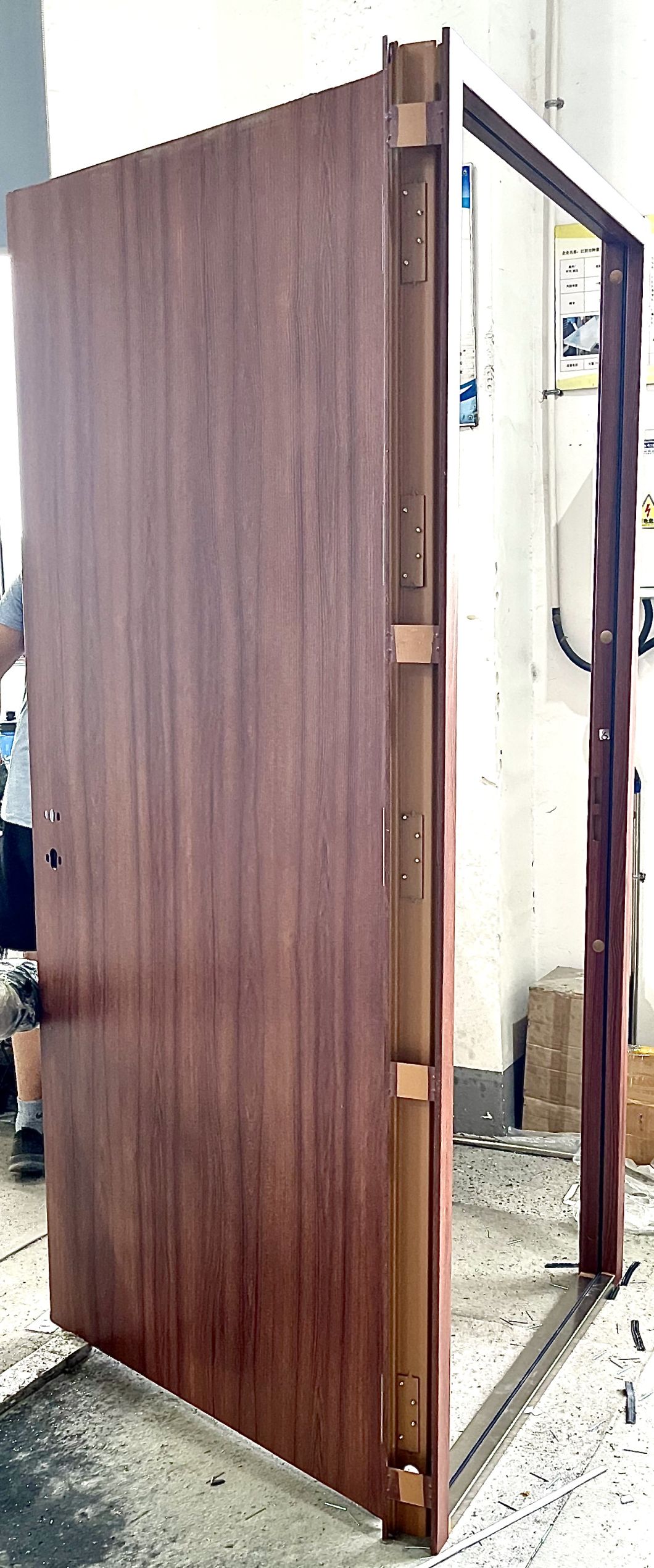 Modern Fancy Simple Design Pre-Hung Exterior Security Steel Front Entry Doors for House