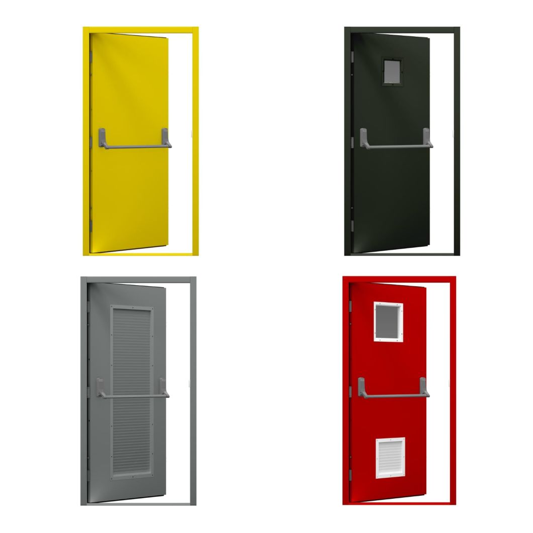 Polyurethane Foaming Pre-Hung Steel Fire Doors 30/60/90mins