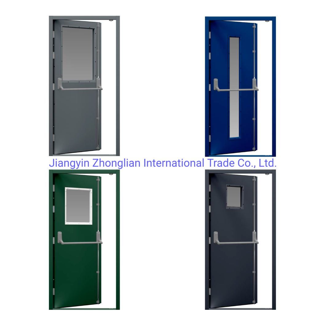 New Emergency Escape Glass Fire Doors Glazed Fire Exit Doors (Security) Sample Customization
